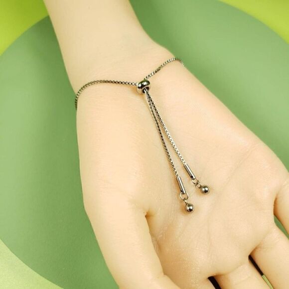 Brand New Silver Rhinestone Ribbon Bracelet - Picture 5 of 7